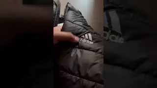 Winter jacket black white adidas full sleeve with zip water proof