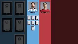 Lionel Messi 🇦🇷 vs Cristiano Ronaldo 🇵🇹 All World Record ☠️ #shortsfeed #ronaldo #trending