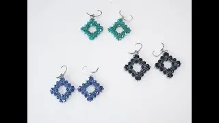 DIY-Make square earrings/ easy and simple/hobbies-time killing /사각비즈 만들기/쉬고 간단함/집순이의 취미
