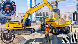 Snow Construction Vehicles JCB Tunnel Builder - Tunnel Boring Machine Simulator - Android Gameplay