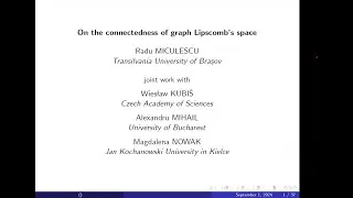 WGDRF 2 | Radu Miculescu - On the connectedness of graph Lipscomb&rsquo;s space