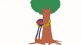 UglyBug hugging a tree (2D animation)