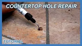 How to Repair a Hole in an Outdoor Natural Stone Island | Blending Colors with HIMG LCA Repair Kit