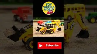 JCB 5DX Digging Sand with Truck | Toy Short for Kids 🚜🚛 #Shorts #kidstoys #constructiontoys
