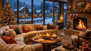 Snowy Evening Inside a Quiet Café ☕ Gentle Jazz for Deep Focus & Peaceful Work