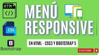 como hacer un menú responsive (adaptable a todos los dispositivos) con HTML CSS y Bootstrap 5