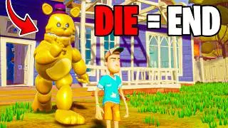 Hello Neighbor Fredbear BUT IF I DIE THE VIDEO ENDS CHALLENGE!