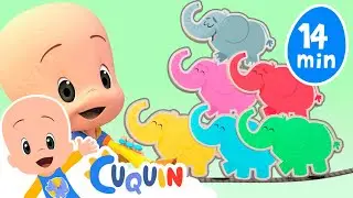 Surprise Eggs with elephants | Cleo & Cuquin Educational Videos for Children