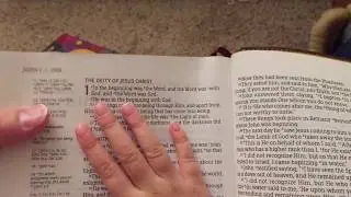 Reading John 1 NASB from New Zondervan Comfort Print Single-Column Reference Bible