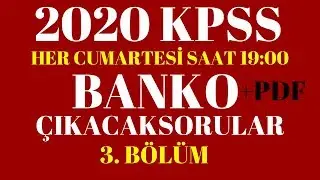 2020 KPSS BANKO GELECEK SORULAR
