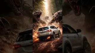 Car Escapes Giant Predator at the Last Second 😱 | Unreal Survival