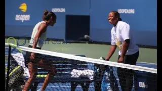 US Open 2023 &ndash; Warmup time for Fernandez and Townsend