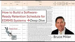 How to Build a Software-Ready Retention Schedule for EDRMS, Deep Dive