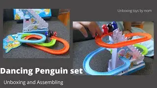Penguin toy set | Penguin Race Track Set | unboxing and assembling