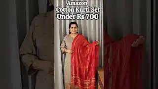 𝗖𝗼𝘁𝘁𝗼𝗻 𝗞𝘂𝗿𝘁𝗶 𝗦𝗲𝘁 𝗗𝘂𝗽𝗮𝘁𝘁𝗮🥰 #amazon #kurtisetunder700 #fashion #latest #kurtiset #dupatta