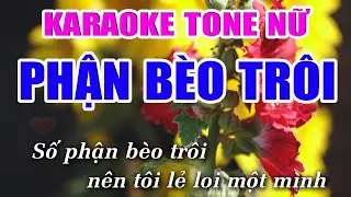 Phận Bèo Trôi Karaoke Tone Nữ - Karaoke Nhạc Sống 1990