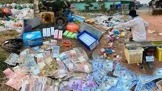 Amazing Lucky girl Found A lot Money $ and good thing at Trash Place - treasure found