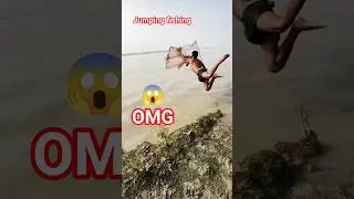 jumping fishing 🕸️😱 #shorts #ami2 #jumping #jumpingfish #jumpingfishing #netfishing #netfising #fish