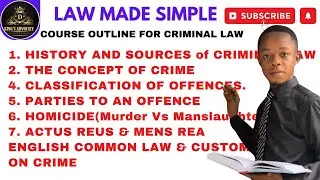 Introduction to Criminal law (Step-by-step Syllabus Guide)