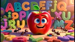 Apple and Ants All Around (A,B,C) | Learn Letters A B C | Fun Alphabet Rhyme for Kids & Toddlers.