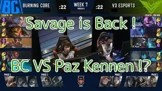 BC(Yutorimoyashi ルシアン) VS V3(Paz ケネン) - LJL 2019 Spring Week 7 Game 6
