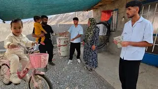 Shahab's financial support for grandmother Mahin and her son Baqer in construction