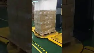 Carton box pallet stretch film wrapping packing machine automatic packing line