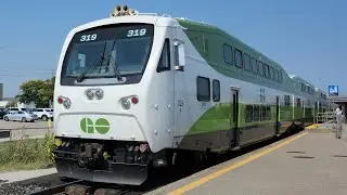 GO 1719 - 319 With 630 Pulling Into & Departing Bronte
