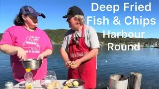 Готовим жареную рыбу с картофелем фри с подписчиком в Ньюфаундленде.