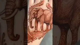 Elephant mehndi art #hennatattoodesign #viralmehndidesign #creativehenna