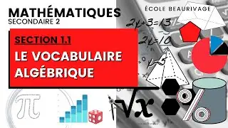 1.1 - Le vocabulaire algébrique