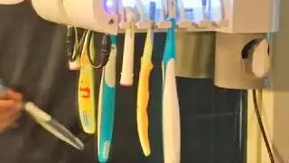 🌟Antibacterial Ultraviolet Automatic UV Light Toothbrush Sterilizer Toothpaste Dispenser
