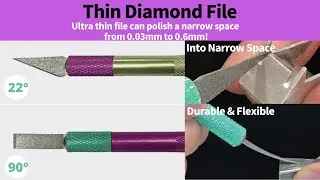 Thin diamond file/ 22&deg; & 90&deg; blade, thickness from 0.3mm, made in Japan