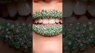 ASMR Applying Pistachio Gelato Elf Ring-Ring Gems Lipstick 💚🍨✨ | Magical Lip Transformation