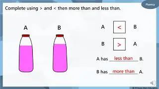 Maths: Week 4 Lesson 3- Comparing Capacity