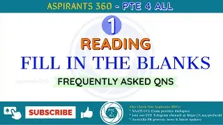 1 - PTE EXAM - READING  - FILL IN THE BLANKS (FIB) - Free Practice Material - MOST REPEATED QNS