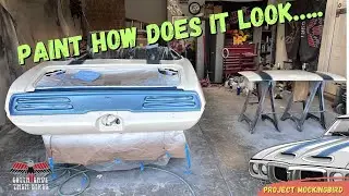 Garage paint job results, project mockingbird 1969 Firebird Trans Am