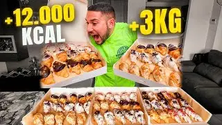 ME COMO +12.000 CALORIAS en CROISSANTS de KINDER y NUTELLA. *bombas de azucar*