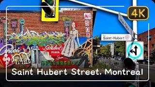 🏬 Walking on Saint Hubert Street, Montr&eacute;al &bull; Canada Walking Tour 🇨🇦 &bull; 4K ASMR
