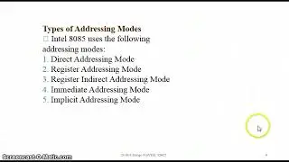 Addressing Modes of 8085 Microprocessor