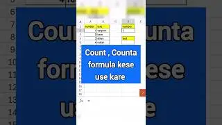 how to use count and counta formula use in Excel| Count and counta function #count #counta