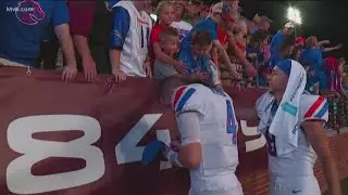 Coach Harsin, players reflect on 56-20 win at Troy