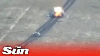 Ukrainian special forces take out Russian tanks in aerial bombardments over Donetsk