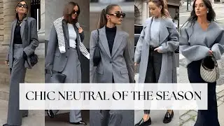 Gray Is the Chic Neutral of the Season &mdash; 7 Minimalist Fall-Winter Outfits Defining Global Elegance