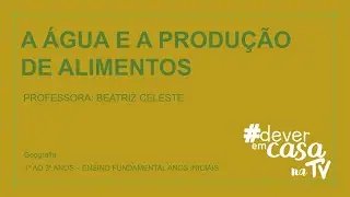 A água e a produção de alimentos