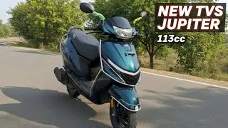 TVS Jupiter 2025 Walkaround Review 🔥 | New 113cc Model Full Details | Mileage, Features in Hindi