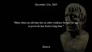 December 21st Daily Stoic Quote - Seneca