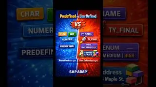Predefined vs User-Defined Data Types in ABAP #sapabap #saplearning #samkhyatechnologies #shorts