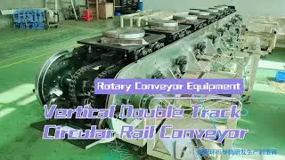 vertical double track circular rail conveyor, pallet chain conveyor, rotary conveyor equipment
