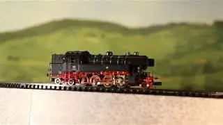 BR 065 Fleischmann mit DCC Digital Sound Umbau in Spur N auf Teststrecke